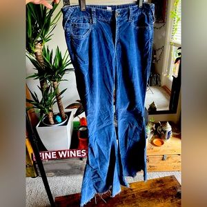 Free People blue cord flares